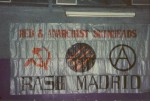 Pancarta de RASH Madrid a la derecha del escenario Pancarta de RASH Madrid a la derecha del escenario