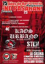 Jornada: 75 años de Resistencia Antifascista. ¡No Pasarán!